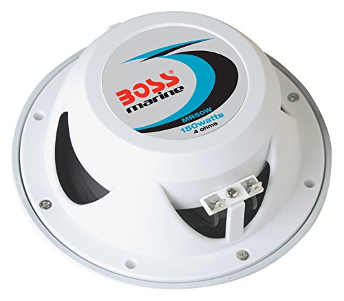 Boss Audio Marine 5.25in 2-Way Coaxial Speaker 150W, White, MR50