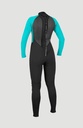 O'Neill Reactor-2 Women 3/2mm Back Zip Full Wetsuit Black/Light Aqua - official view 1
