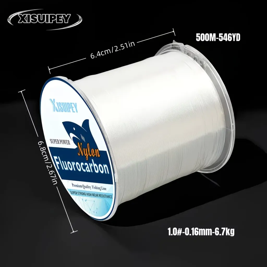 Fishing line 6.7kg 500-Meter White Fluorocarbon 0.16mm