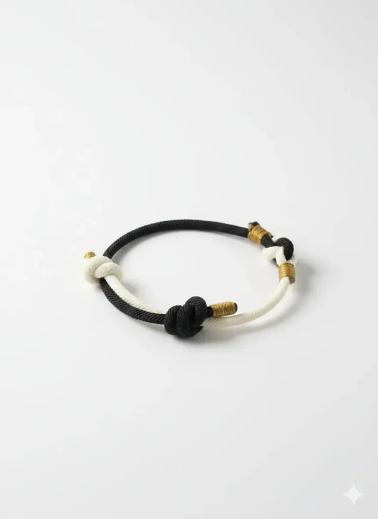 Black, White Brown Anchor Bracelet small F