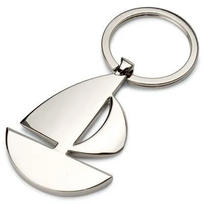 Silver Keychain Boat