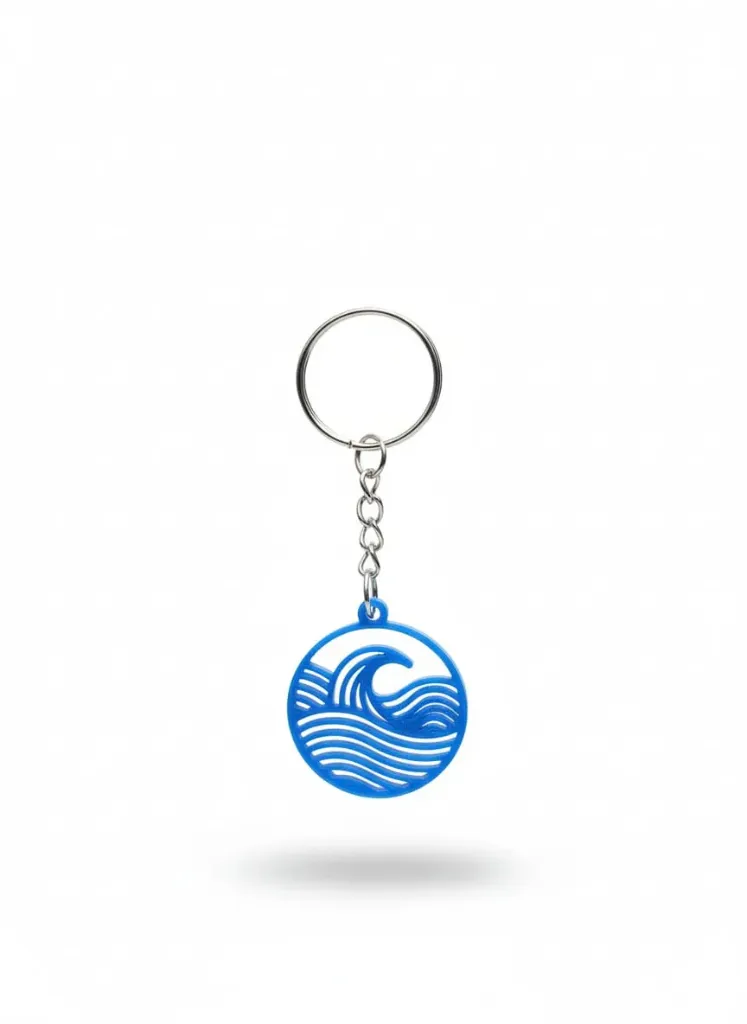 Keychain blue 3D omr