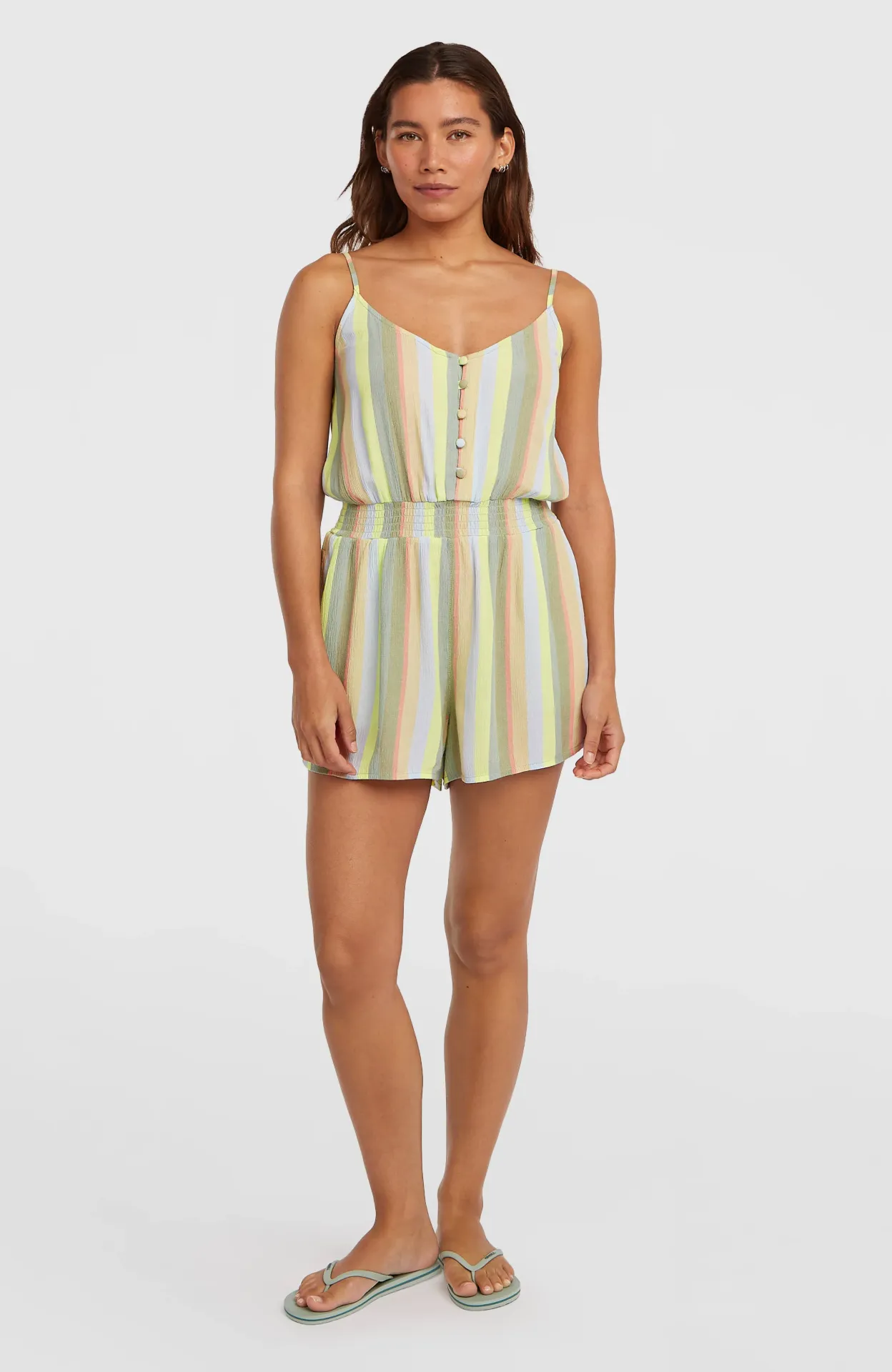 O'NEILL THIN STRAP BUTTONED ROMPER Multi Must Haves Stripe