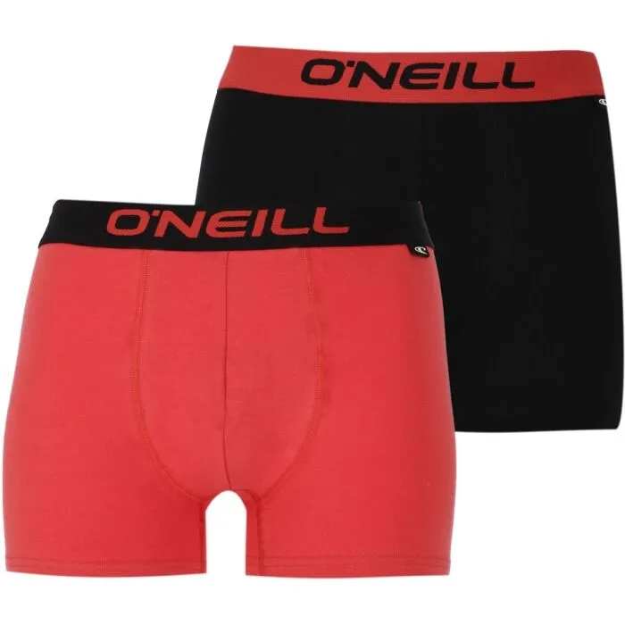 [203021002-7010] O'Neill Men Boxershorts Uni 2-Pack Tibetan Red Dark Gray Melange  L