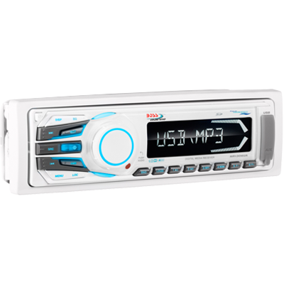 Boss Audio Marine Mechless Single-Din Receiver W/ Bluetooth, USB/SD and Remote, Black, MR1308UAB