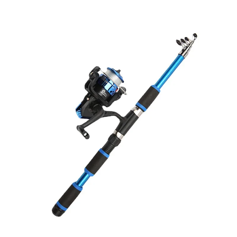 Fishing Rod Telescopic 2.1m Blue (Rod only)