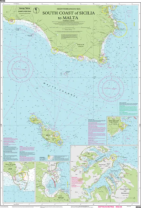 IMRAY CHART M36 Malta and S/COAST SICILY