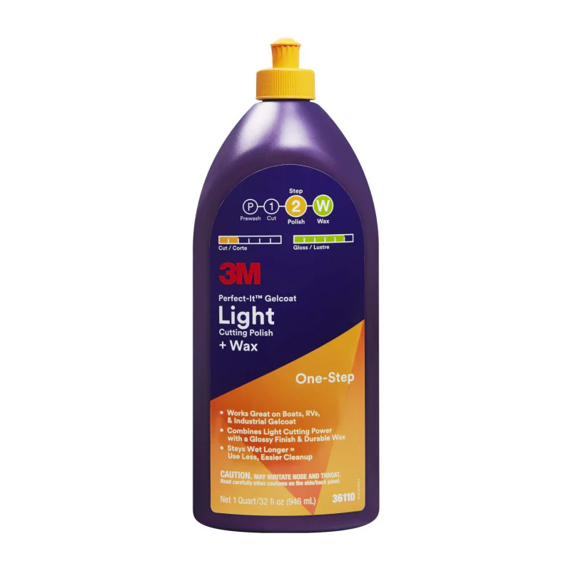 3M Gelcoat Light Cutting Polish + Wax 946ml