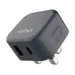 VEHO USB C & A Fast Charge Plug 20w Dual Portal PD+QC3.0