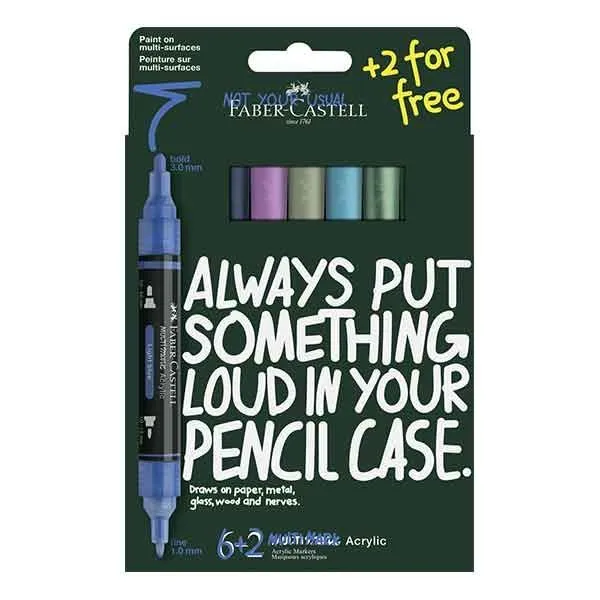 Acrylic marker Multimark-set x6 +2 Frost