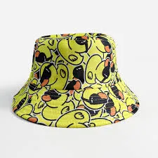 Double Sided Fisherman Hat - Ducks / Black