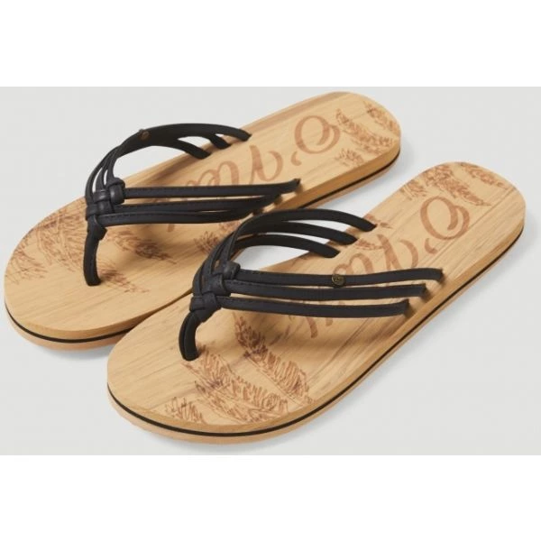 [1400070] O'Neill Ditsy Sandals Black Out with Flowers (36)
