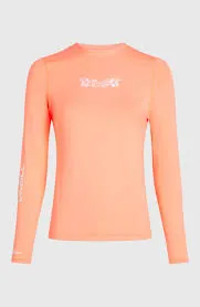 O'Neill Skins L/Slv Funky Peach (SMALL)
