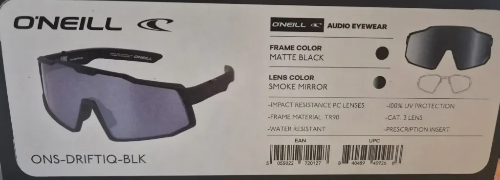 [ONS-DRIFTIQ-BLK] O'Neill Audio Eyewear Sunglasses Black