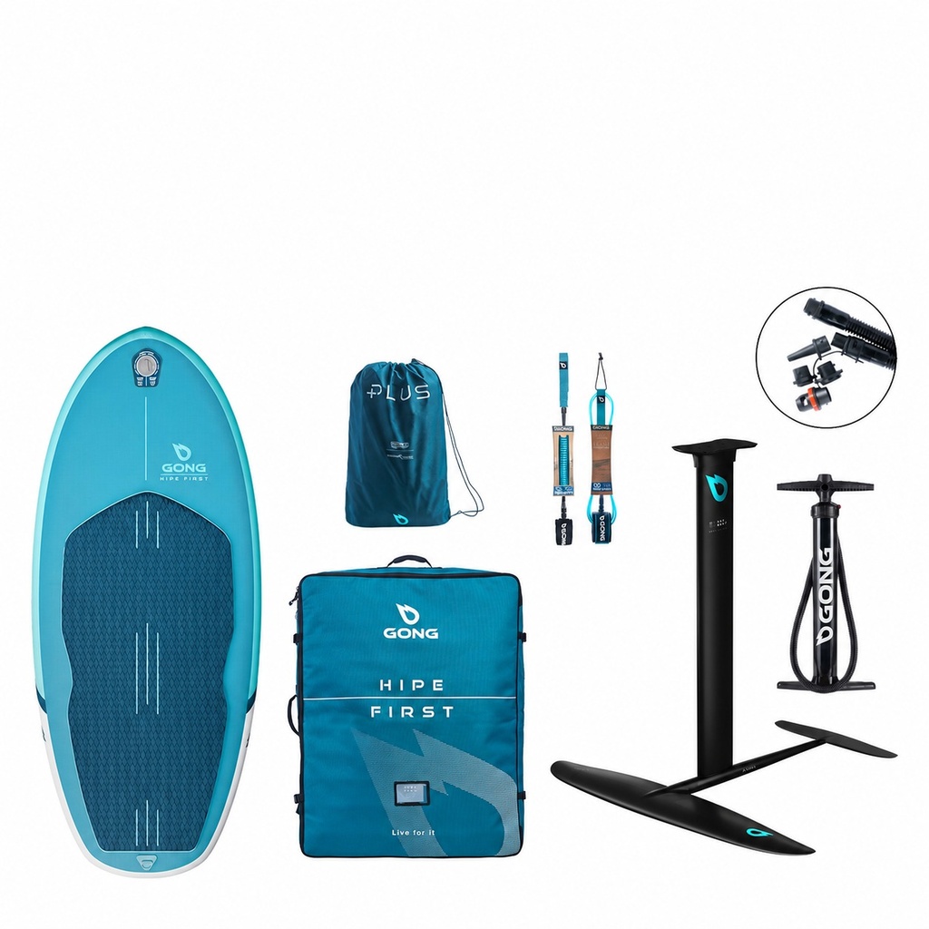 [GON25PACWIFHIPFIRBLU-511-NW-XOXL] GONG Pack HIPE First & Foil - 5'11 - Blue / White Package excluding Wing