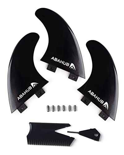 FCS Thruster Fin Set with Fin Key - Black