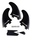 FCS Thruster Fin Set with Fin Key - Black