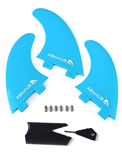 Thruster Fin Set with Fin Key - Blue