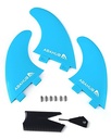 Thruster Fin Set with Fin Key - Blue
