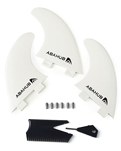 Thruster Fin Set with Fin Key - White