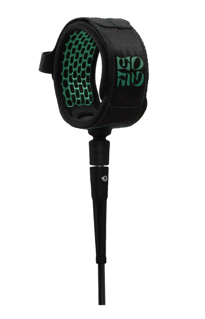 [EARA-YGD-06F] FCS Yago Dora All Round Essential Leash 6ft - Black/Green