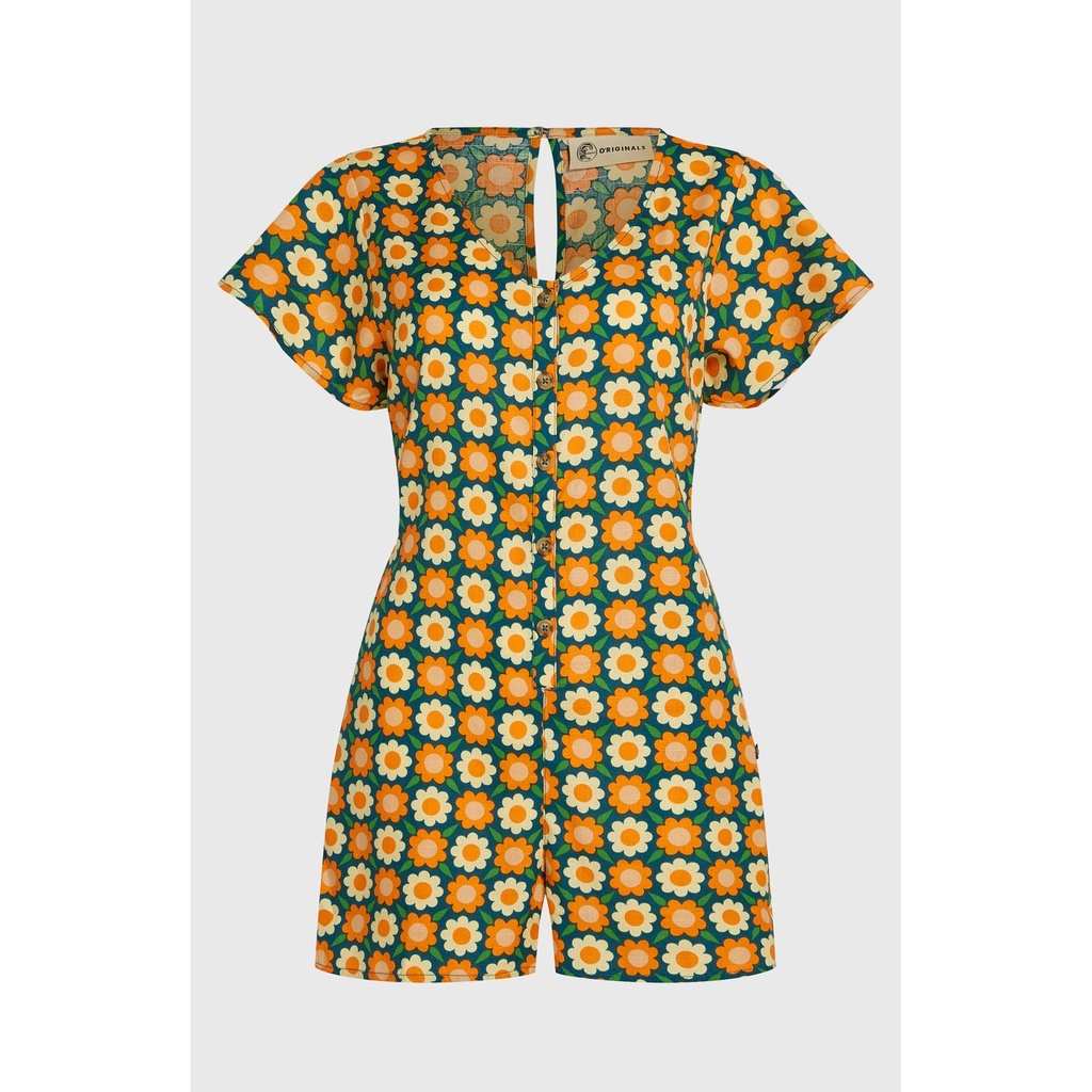 O'Neill O'Riginals Playsuit - Green Retro Flower