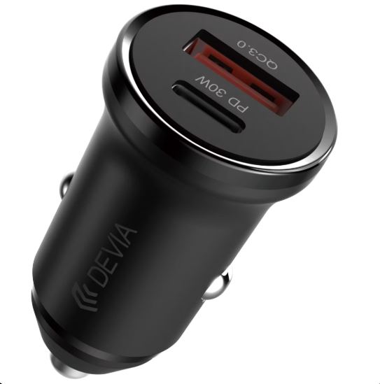 DEVIA Mini PD 30W +QC 3.0 Car Charger