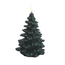 UYUNI LED Wax Candle, Christmas Tree, Pine Green 15cm F