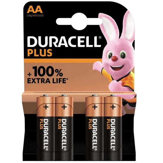 DURACELL PLUS AA 4s