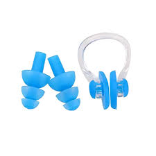 Ear Plugs and Nose Clip Blue or Yellow F