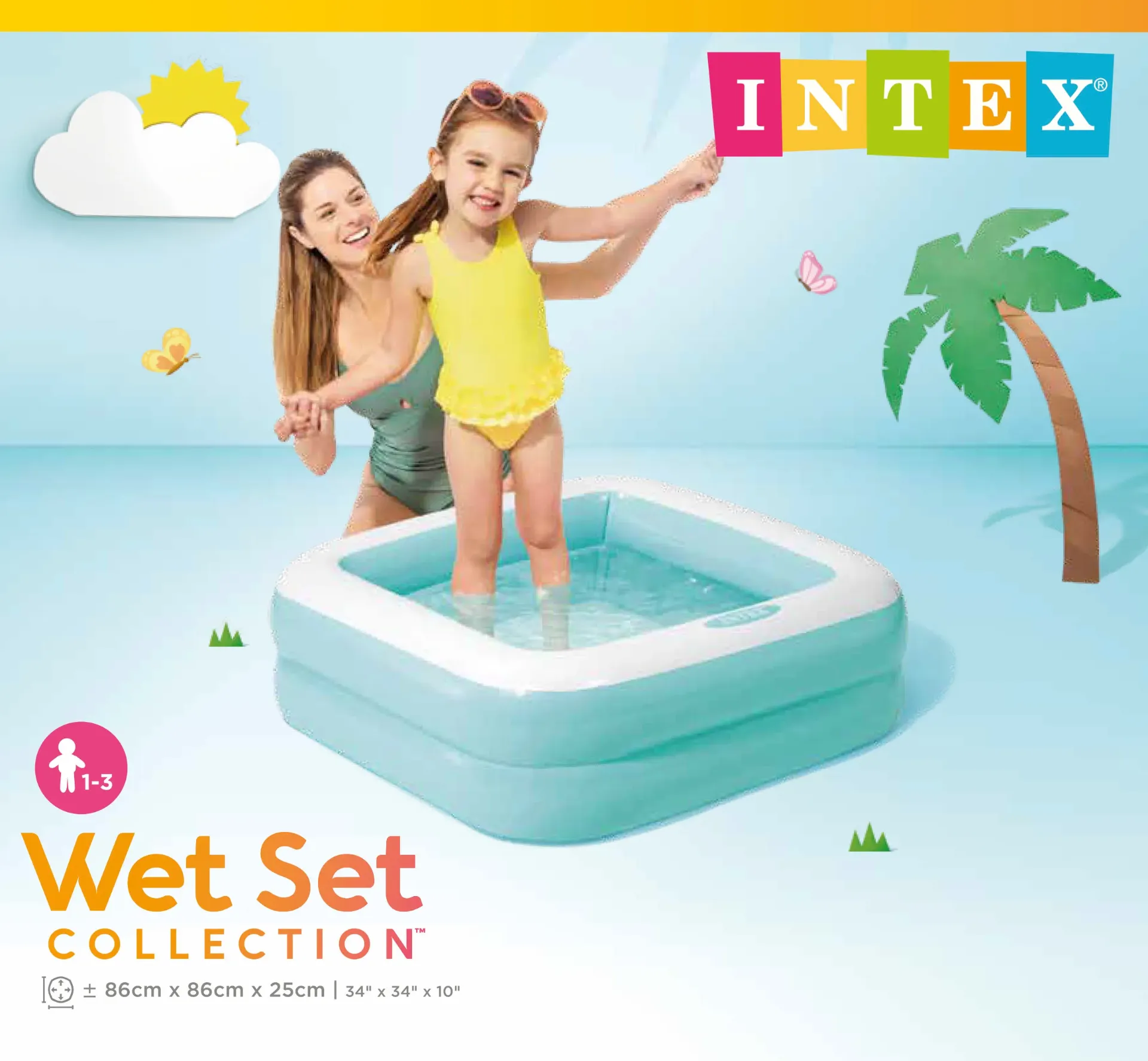 Intex Play Box Pool 34x34''x10 Blue/Green F