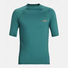 Quicksilver Everyday Lycra Men SS BQL0 Short Sleeve, Teal XL F