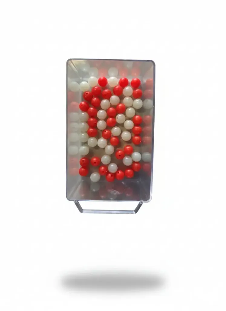 Fishing weight beads plastic