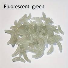 Realistic Bread Worms Fluorescent Maggot Soft Lure Set, Fishing Bait F
