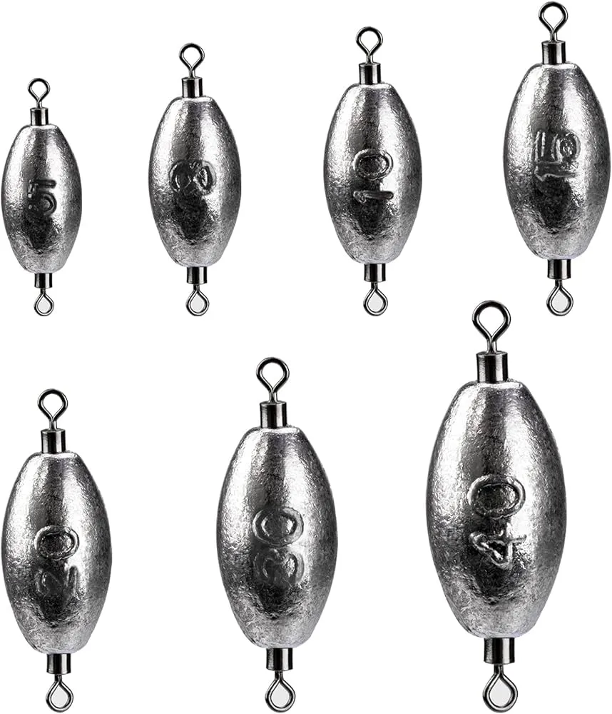 Fishing Weight diff Numbers with Swivel F