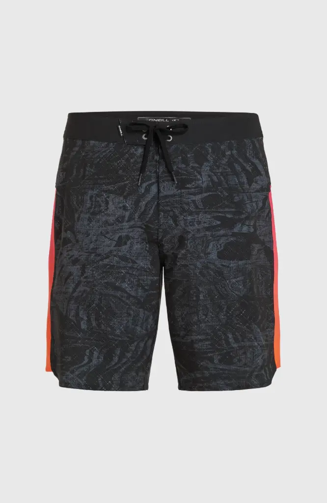 O'Neill Hyperfreak Tech Panel 19" Boardshorts 34/Black Pink/Orange Panel