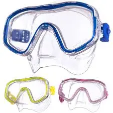 Salvas Diving Mask Easy Clear Blue/Yellow/Pink F