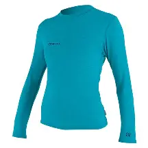 [5718 423 S] O'Neill W/ms Basic Skins L/S Rash Guard Azurine S F