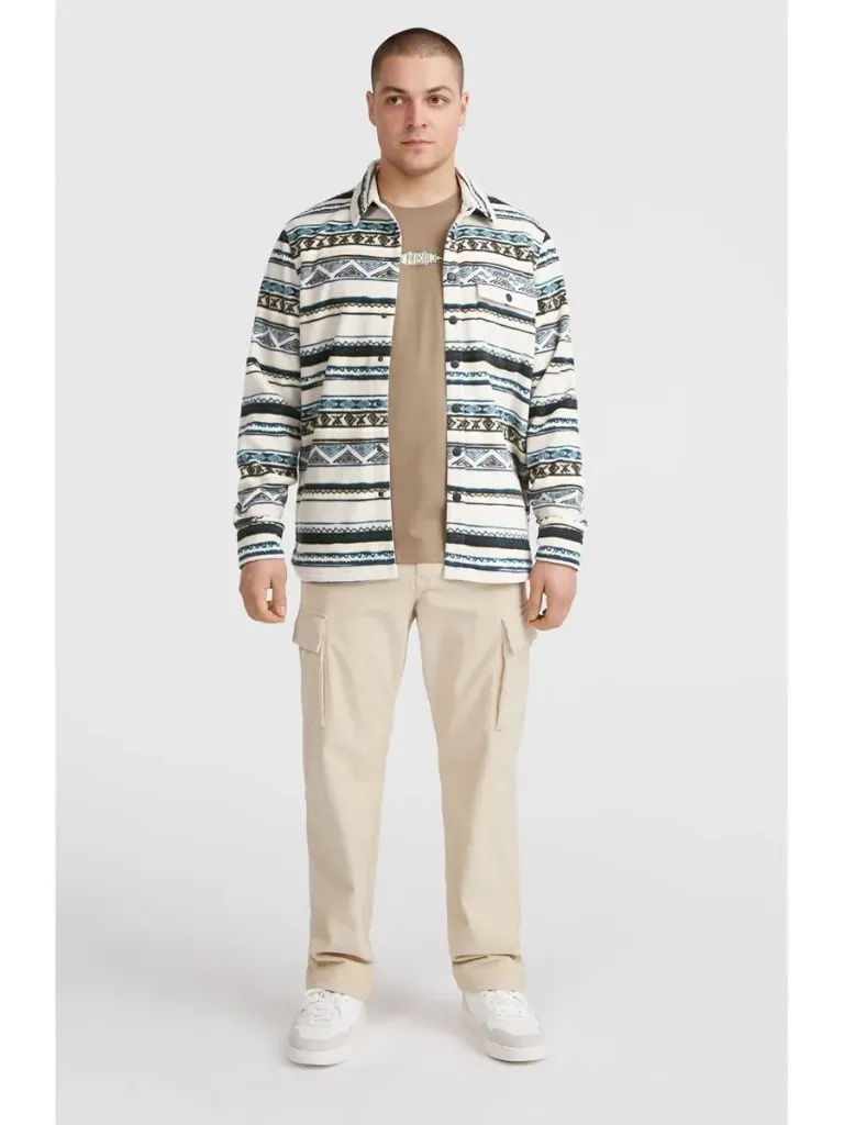 O'NEILL SUPERFLEECE Fleece Hemd 2025 Grey Ikat Stripe