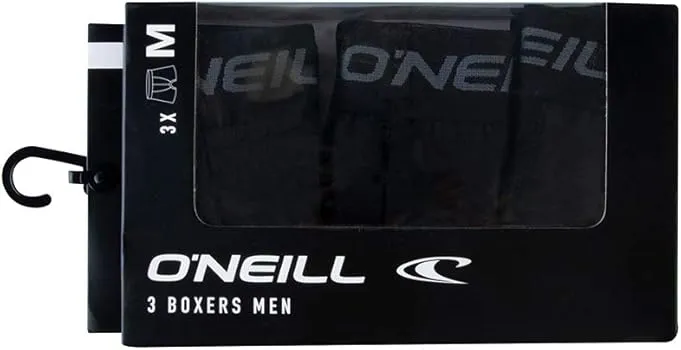 [900003-6969s] O'Neill Men Boxershorts Uni 3-Pack (SMALL, Black)