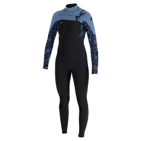 [5652 8S] O'NEILL Women Epic 5/4 Chest Zip Full BLK/Stormy Palm (8S)