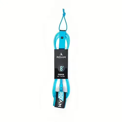 [21512] ROAM Surfboard Leash Premium 8.0 244cm 7mm Blue