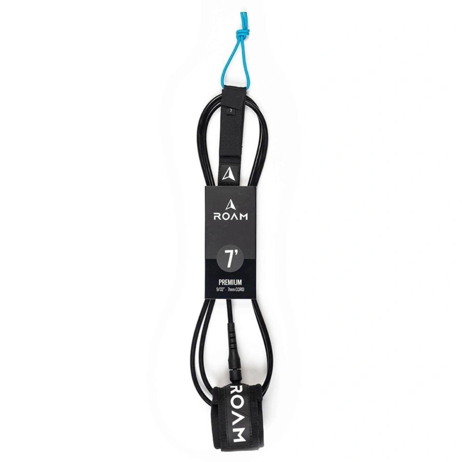 [21170] ROAM Surfboard Leash Premium 7.0 215cm 7mm Schwarz