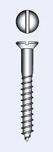 Slotted Countersunk Head Wood Screws 4 x 50 6pcs F