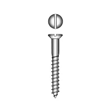 SB DIN 95 A4 4.0x40 6pcs. Slotted raised countersunk head wood screws