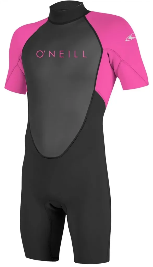 O'Neill W/ms Reactor-2 2mm Back Zip S/S Spring Black/Pink