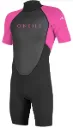 O'Neill W/ms Reactor-2 2mm Back Zip S/S Spring Black/Pink
