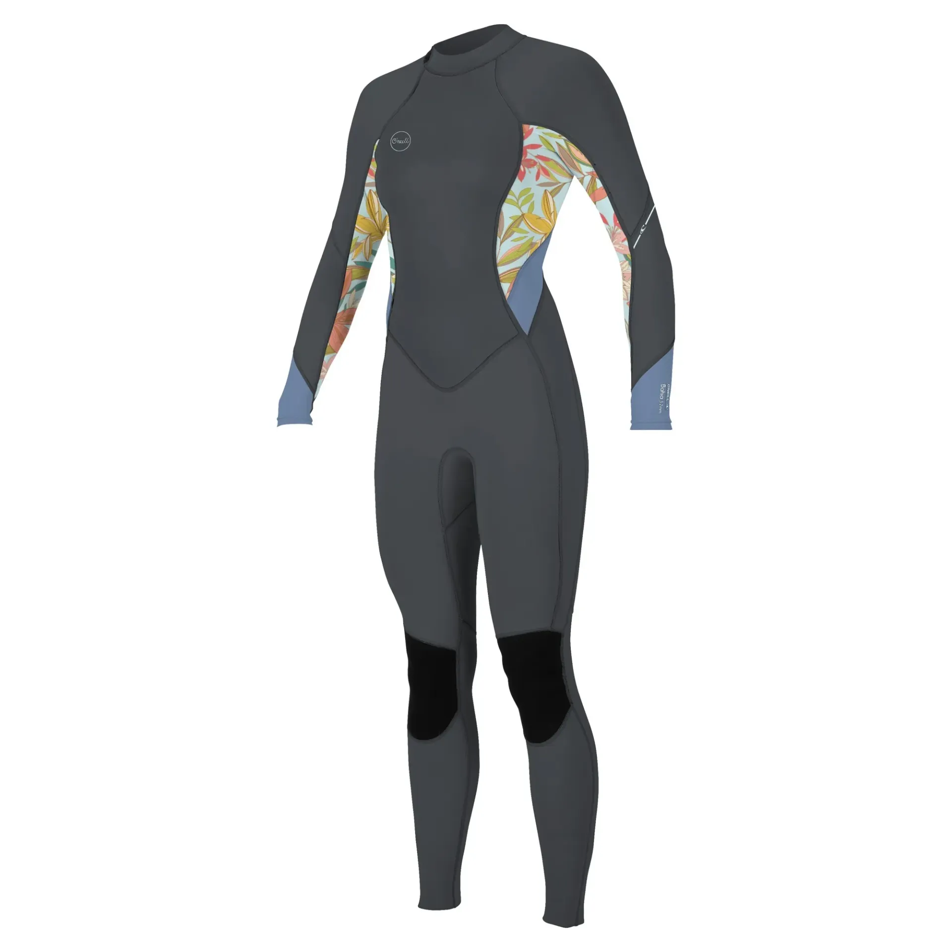 O'Neill Bahia 3/2mm Back Zip Full Graphite/Dahlia/Infinity