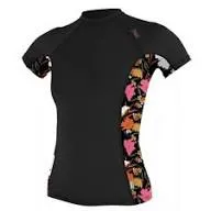 O'Neill Wms Side Print S/S Black (SMALL)