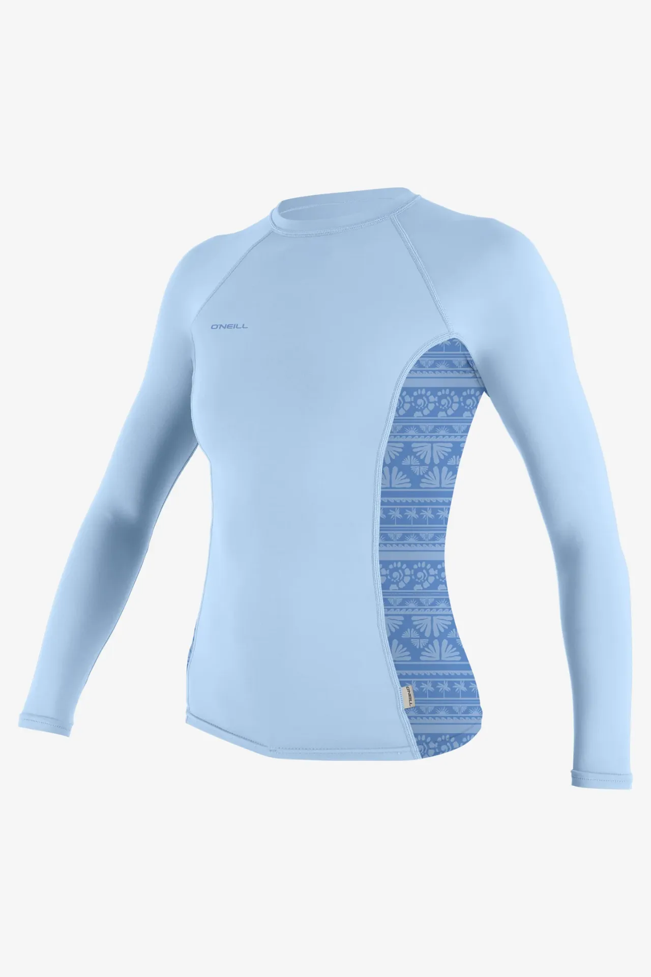 [5695 IQ3 S] O'Neill W/ms Hyperfreak Skins L/S Rash Guard Chambray Blue (SMALL)